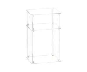 Générique Acrylic Side Tables for Small Spaces | Optical Frame with Spatial Transparency Logic, High Clarity Storage Shelves & Light-Diffusion Nodes for Rentals, Restrooms, Suites and