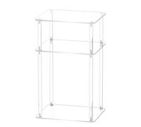 Générique Acrylic Slim End Table - Clear 3 Tier Nightstand Bedside Furniture, Transparent Build, Space Saving Design, Modern Minimal Accent Style | Home Decor Furniture Kit, Small Space Organization