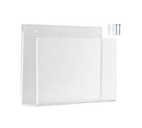 Générique Acrylic Wall Mounted Brochure Holder 28x6x20cm - Transparent Flyer Display Rack For Pamphlets Letters Documents, Home Office Mail Organizer