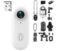 Générique Action Snap Camera, 4k Thumb Action Cameras, Go Snap Body Cam, Wearable Actions Camera with 360° RotationSpring Clip, Mount Anywhere, for POV, Cycling, Dive (White 1080p 64G)
