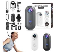 Générique ActionSnap-Thumb Action Camera, Treklon-Treklon 4s Body Cameras, HD 1080p/4K Mini Wearable Action Body, Thumb Size Mount Anywhere, 360° Rotation, for Travel,Cycling (Black,1080P)