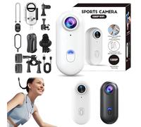 Générique ActionSnap-Thumb Action Camera, Treklon-Treklon 4s Body Cameras, HD 1080p/4K Mini Wearable Action Body, Thumb Size Mount Anywhere, 360° Rotation, for Travel,Cycling (White,4K)