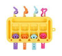 Générique Activity Board, Silicone Plug in Boards Toys, 6.69x5.9in Early Development Educational Toy, Design, Interactive Learning Tool for Kids Aged 1 to 3 Years Old