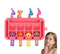 Générique Activity Board, Silicone Plug in Boards Toys, 6.69x5.9in Early Development Educational Toy, Design, Interactive Learning Tool for Kids Aged 1 to 3 Years Old