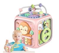 Générique Activity Cube, Multi-Purpose Hexahedral Hand Drum Learning Toy with Music, ABS Material Engaging Activity Center for 18 Months, Ideal for Sensory Development, 13.5x13.5x18cm