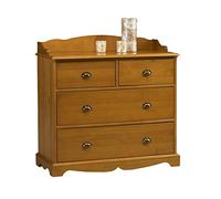 Générique Actual DIFFUSION Windsor Commode 4 Tiroirs Pin Miel avec Crédence, 42x96x91,6 cm