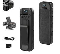 Générique Actualous Body Camera, HD 1080P Mini Rechargeable Body Camera with Night Vision & 180 Rotating Lens, Wearable Video Recording, for Indoor, Outdoor, Traveling, Sport (Basic+64G)