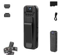 Générique Actualous Body Camera, HD 1080p Rechargeable Mini Body Camera with Night Vison&180° Rotating Lens, Wearable Audio Video Recorder, Small POV Cam for Indoor, Outdoor, Traveling, Sport (64G)