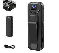Générique Actualous Body Camera, HD 1080p Rechargeable Mini Body Camera with Night Vison&Rotating Lens, Wearable Recording, Portable for Indoor, Outdoor, Traveling, Sport (WiFi)