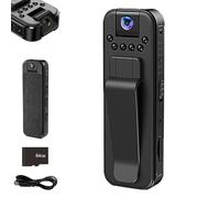 Générique Actualous Body Camera, HD 1080p Rechargeable Mini Body Camera with Night Vison&Rotating Lens, Wearable Recording, Portable for Indoor, Outdoor, Traveling, Sport (WiFi+64G)