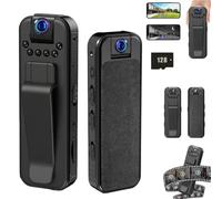 Générique Actualous Body Camera, HD 1080p Rechargeable Mini Body Camera with Night Vison&Rotating Lens, Bodys Cameras with Audio and Video Recording, for Travel&Outdoor Activities (WiFi+128G)