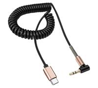 Générique Adaptateur 3,5 Mm Écouteurs pour de Téléphone USB-c vers Jack Qualité Sonore Claire et Support Voix en PVC Noir, Câble Audio Pratique pour Voiture