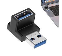 Générique Adaptateur 90 Degrés, Adaptateur De Connecteur USB 90 Degrés, Adaptateur USB A Mâle A Mâle Femelle, De Données 10GBPS, Connecteur D'extension pour Ordinateur Portable, PC,