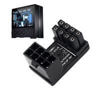 Générique Adaptateur Alimentation Carte - Connecteur 8 Broches 6/8 Broches, Angle 180 Degrés, Structure Compacte | pour GPU PC De Bureau, Gestion Câbles Internes, Montage Ordinateur, Boîtiers Étroits