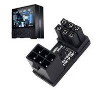 Générique Adaptateur Alimentation Carte - Connecteur 8 Broches 6/8 Broches, Angle 180 Degrés, Structure Compacte | pour GPU PC De Bureau, Gestion Câbles Internes, Montage Ordinateur, Boîtiers Étroits
