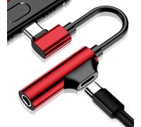 Générique Adaptateur Audio Hi-FI Portable avec Chargeur Et Casque Type C | Interface Stable Aluminium Intègre Sortie Audio Type C Et Charge Simultanée Pour Écoute Musical Sans Perte