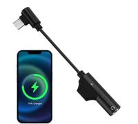 Générique Adaptateur Audio Hi-FI Portable avec Chargeur Et Casque Type C | Interface Stable Aluminium Intègre Sortie Audio Type C Et Charge Simultanée Pour Écoute Musical Sans Perte