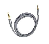 Générique Adaptateur Audio Stéréo AUX 6,35 Mm vers 3,5 Mm pour Guitare, Compatible avec Consoles de Mixage, Casques Audio, Enceintes et Interfaces Audio, 3 m