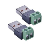 Générique Adaptateur de borne à vis USB mâle 2 Broches 5 V 5 A Pas Besoin de Soudure pour Ventilateur lumière LED et Appareil Photo Alimentation Efficace Adaptateur d ' Alimentation de Ventilateur