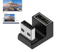 Générique Adaptateur de connecteur USB à 90 degrés, Adaptateur USB à Angle Droit - Adaptateur A mâle A mâle Femelle | de données 10 Gbps, Adaptateur de connecteur pour Ordinateurs Portables, télépho