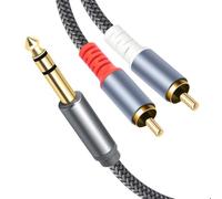 Générique Adaptateur de Partage de Son Efficace, 6.35mm Double Prise, adapté à Une Utilisation en Studio, stéréophonique Double câble