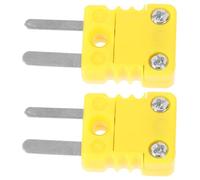 Générique Adaptateur de Prise Thermocouple de Type K en Plastique Jaune, Lot de 2 Pièces, Haute Durabilité pour Réparation Rapide de Fils Thermocouple