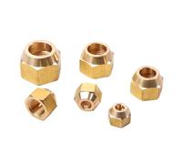 Générique Adaptateur de raccord de tuyau évasé en laiton, norme SAE 45 degrés, 1/4", 3/8", 1/2", 3/4", for climatiseur(A4)