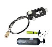 Générique Adaptateur De Recharge De Plongée - Cylindre D'oxygène en D'aluminium | Adaptateur De Plongée Grande À Petite Bouteille | Équipement De Ventilation, Tête De Panier, Charge Rapide De 8 Mm