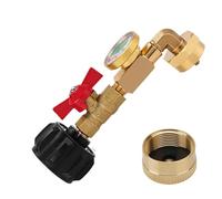 Générique Adaptateur de Recharge de Propane 0,5 kg - Raccord en Laiton Durable, Valve manomètre, coude de Facile | Connecteur de Carburant sûr pour Barbecue en Plein air, fête, Camping, hayon, poêle,
