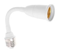 Générique Adaptateur Douille Flexible E27 Support Orientable 360° et Tube Renforcé, Rallonge pour Ampoules, Convient pour Installation Rapide sur Plafonds Élevés Intérieurs et Extérieurs
