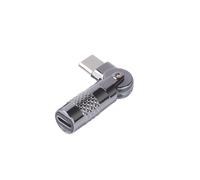 Générique Adaptateur en Aluminium de Type C/USB Type C/USB, coudé à 90 degrés pour Le Divertissement et Le Jeu, 60W, de données, Adaptateur métallique