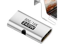 Générique Adaptateur Femelle Double,Prolongateur 240 W - Connecteur USB C à USB C | pour Utilisation avec Ordinateur, Portable, Au Lieu De Travail, en Présentation, À La Maison, en