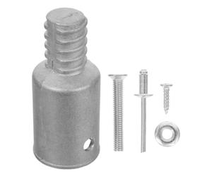Générique Adaptateur Fileté Compact et Facile à Assembler en Alliage D'aluminium Couleur Argenté pour Manche de Balai et Mop pour Usage Commercial et Domestique