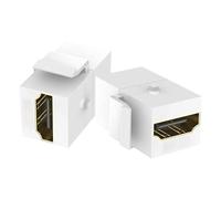 Générique Adaptateur Keystone 2 pièces - Insert de coupleur Mini Jack, Extension Murale, connecteur Droit | Adaptateur Keystone pour projecteur HDTV vidéo en Streaming cinéma Maison Connexion Audio