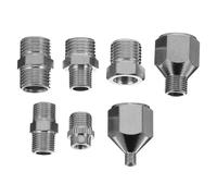 Générique Adaptateur pour Aérographe 7 Pièces Raccord Rapide Multi-Diamètre en Métal Conversion Tuyau D’Air Compatible pour Loisirs Créatifs Modélisme et Peinture Murale