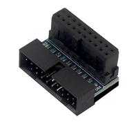 Générique Adaptateur pour Carte Mère | Connecteur à 90 Degrés avec Gestion de Câble | Carte d'alimentation pour Mère de Bureau,pour Ordinateur PC Fixe Bureau Domicile