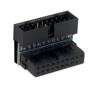 Générique Adaptateur pour Carte Mère | Connecteur à Angle Droit 19/20 Broches,Adaptateur d'alimentation USB pour Carte mère d'ordinateur Fixe - pour PC, Poste de Travail, Maison, Bureau