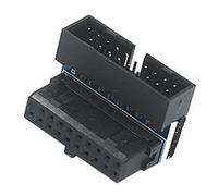 Générique Adaptateur pour Carte Mère, Connecteur à Angle Droit 19/20 Broches, Adaptateur d'alimentation USB pour Carte mère d'ordinateur Fixe, pour PC, Workstation, Ordinateur Fixe, Bureau,
