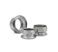 Générique Adaptateur sanitaire en Acier Inoxydable SS304/316L | Tri-Clamp vers connecteur Hexagonal Femelle BSPT(DN40 Ferrule 64,SUS316L)