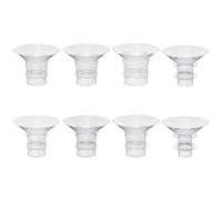 Générique Adaptateur Téterelle en Silicone pour Inserts de Bride 13-24mm, Lot de 8 Pièces, Blanc, pour Tire-lait Électrique, Confortable à Utiliser