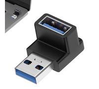 Générique Adaptateur USB 3.0 à Angle Droit - Connecteur mâle Femelle, Extension USB de de données Rapide 10 Gbit/s, Conception Peu encombrante, Adaptateur fiable et Durable | Ordinateur Portable