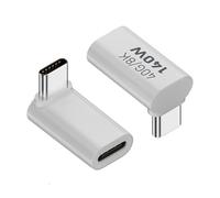 Générique Adaptateur USB 90 degrés - Adaptateur de Chargeur Rapide du connecteur à Angle Droit PD 140W, Adaptateur de Chargeur Rapide de de données de 40 Gbit/s. Adaptateur Masculin à 8K 60Hz, Adapt
