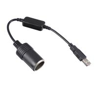 Générique Adaptateur USB Allume Cigare 12v Noir Circuit Convertisseur Boost, Convertit USB 5v en Prise Allume-Cigare 12v pour Enregistreur de Conduite et Détecteur