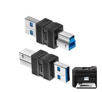 Générique Adaptateur USB B - Convertisseur USB B 3.0 | Connecteur Plug & Play pour Scanner, Hub, Ordinateur Portable, Tablette, Disque Dur et Station d'accueil