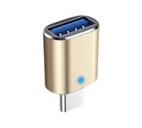 Générique Adaptateur USB C USB - De Données 3.0 SuperSpeed, Connecteur Compact De Type C pour Clavier Et Souris, Boîtier en Aluminium avec Lumière LED, Conception Côte À Côte | pour Tablette