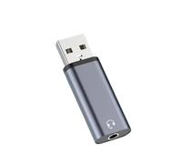 Générique Adaptateur USB Portable 3, 5 mm pour écouteurs, Adapter | Carte son 5.1 canaux pour écouteurs, casques, musique de jeu et films, large compatibilité, coque en alliage