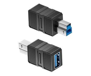 Générique Adaptateur USB pour Imprimante, Adaptateur USB 3.0 B pour Imprimante, Connecteur Plug & Play pour Scanner, Hub, Ordinateur Portable, Tablette, Disque Dur et Station d'accueil