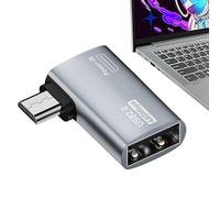 Générique Adaptateur USB USB - Adaptateur de câble mâle Femelle - Convertisseur de câble alimenté à Angle Gauche et Droit de 90 degrés, Coque en Aluminium pour Smartphones et appareils hôtes