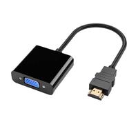 Générique Adaptateur VGA - Câble En Cuivre De 0,25 M Plaqués Or Full HD 1920x1080 Non Bidirectionnel, Transmission D'image Stable Sans Perte De Signal, Solution De Conversion Vidéo Haute