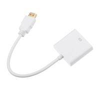 Générique Adaptateur Vidéo Vga Câble de Conversion Solide en Abs Résistant la Corrosion Support 1080p pour Ordinateur Portable Moniteur Blanc